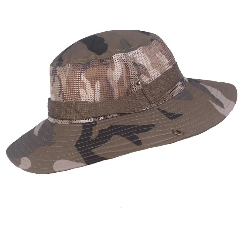 Casual Striped Bucket Hat with UPF Sun Protection and Breathable Polyester Construction