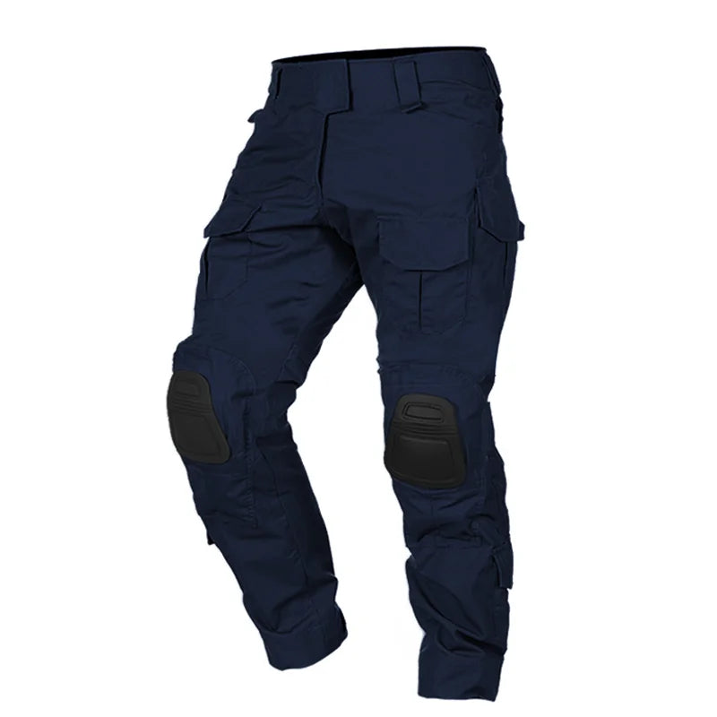 Men's Multicam Tactical Uniform Set – Shirt & Pants with Knee & Elbow Pads