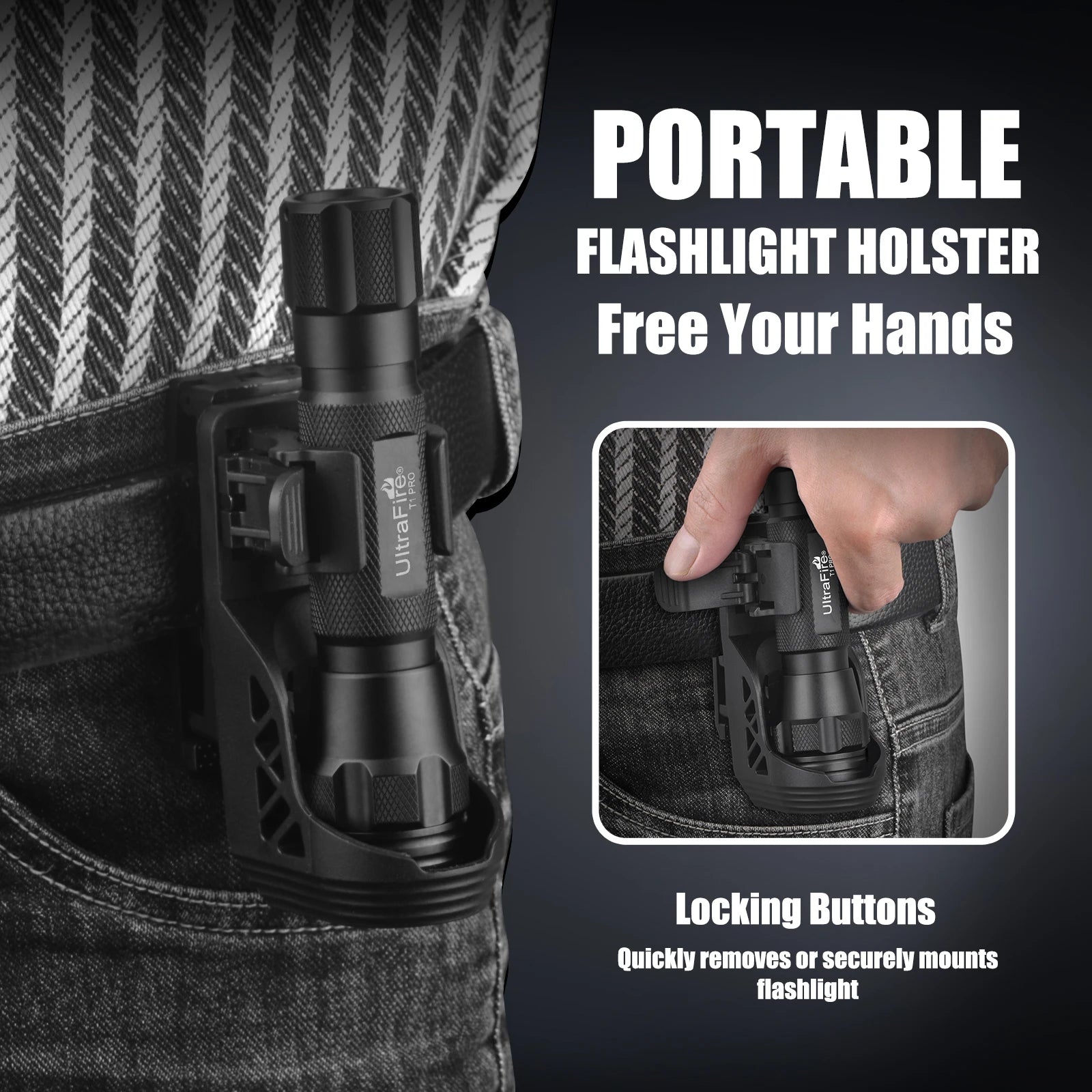 UltraFire T1 Pro Tactical Flashlight – High-Powered, Durable, and Versatile