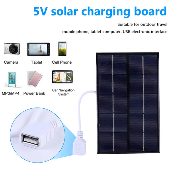 5V 5W Portable Solar Charging Panel