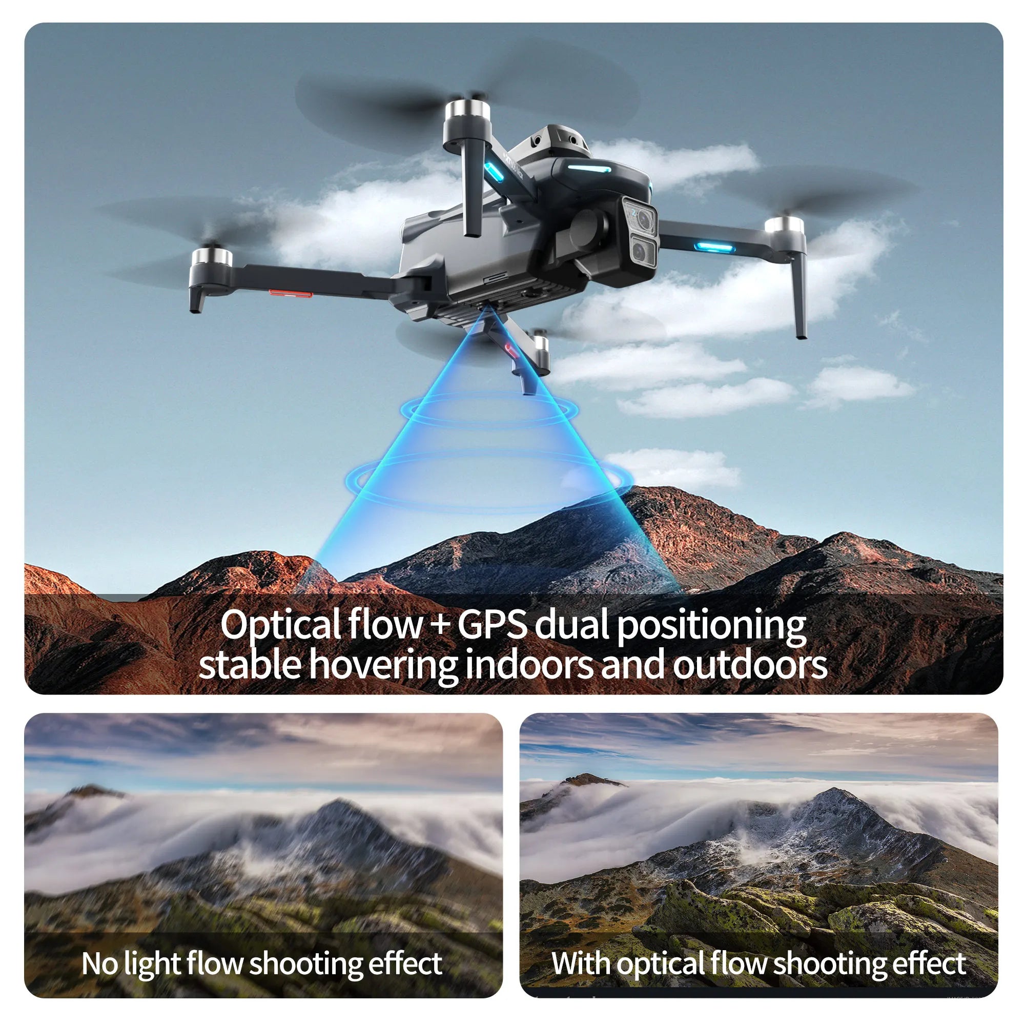 Lenovo XT606 8K GPS Brushless Drone with Dual Camera, Servo Gimbal & 5.6-Inch Screen Remote
