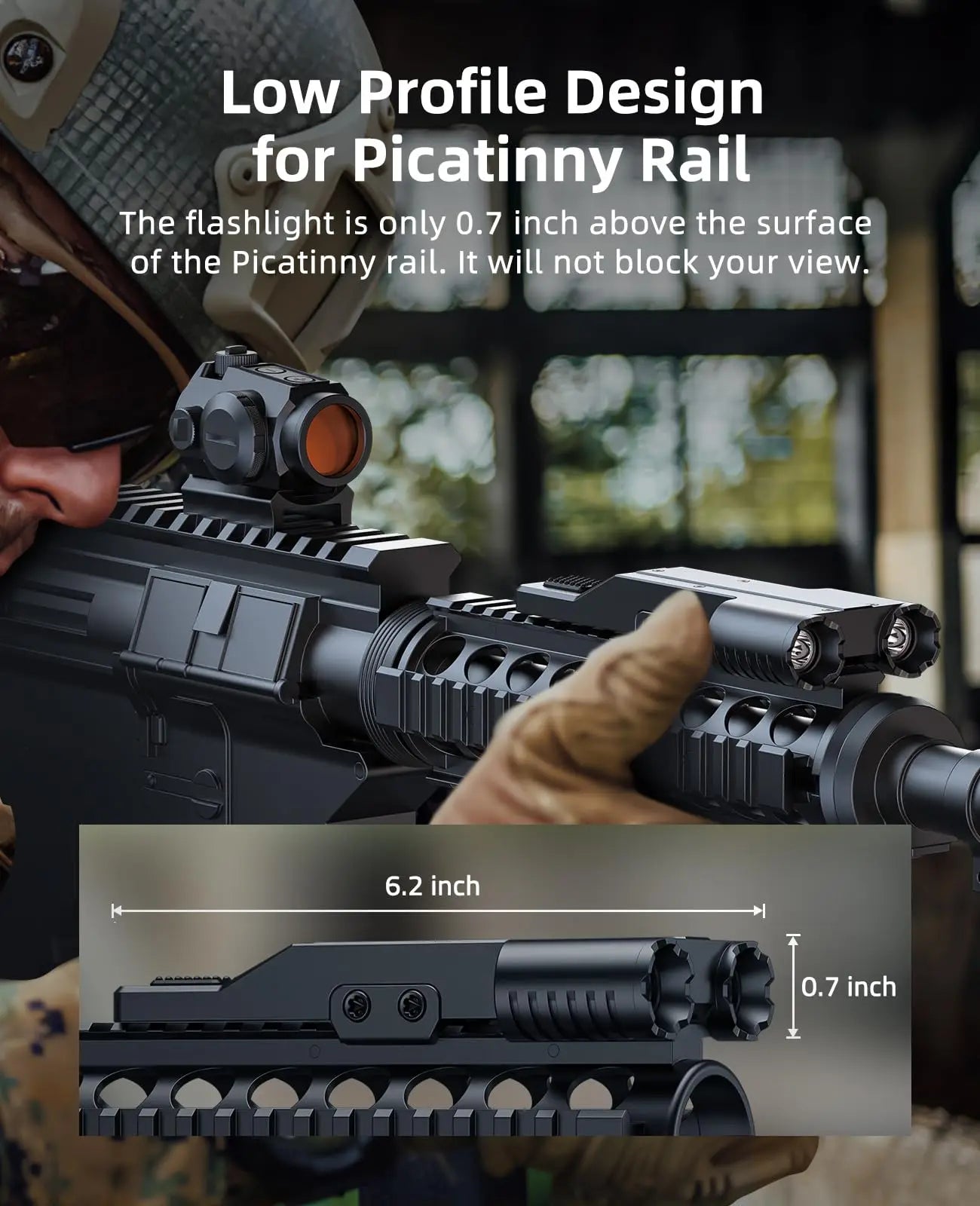 High-Performance Tactical Rifle Light – 2000 Lumens