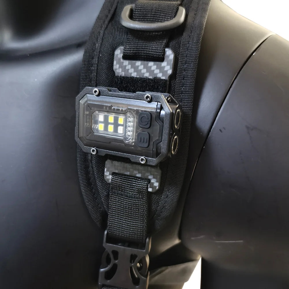 Tactical Multi-Purpose Flashlight with Magnetic Mount, 8 Modes, and 25 mm Strap Compatibility