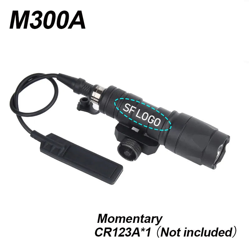 WADSN M300 M600 Tactical Weapon Light - 20mm Picatinny/MLOK/KEYMOD Rail Mount LED Flashlight