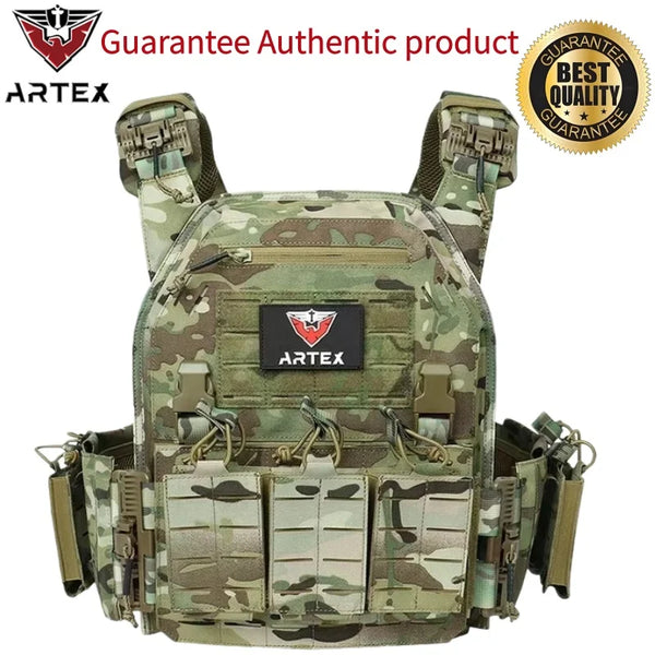 Tactical Plate Carrier Vest - 1000D Polyester Combat Gear with Detachable Pouches