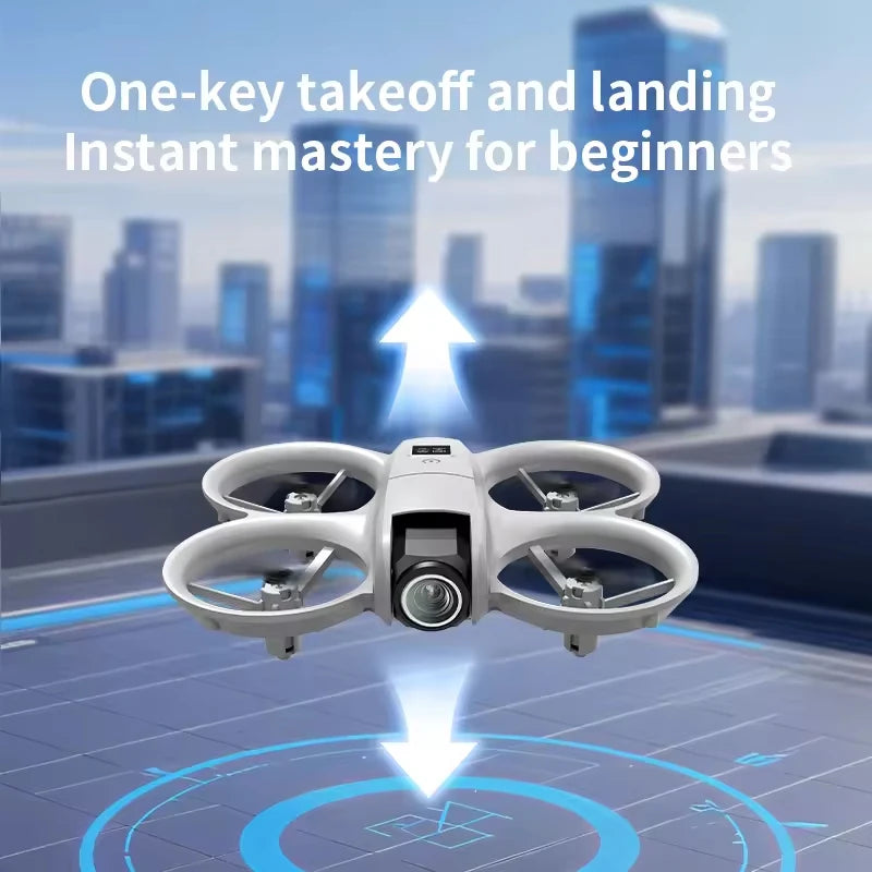 4K Foldable Mini Drone with Dual Camera, 3-Sided Obstacle Avoidance &amp; 180° ESC