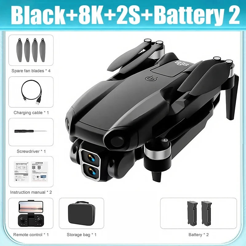 LS A888 Pro 8K Brushless Drone with Dual Camera, Optical Flow & 3-Sided Obstacle Avoidance