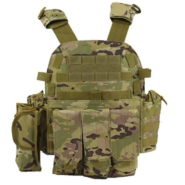 6094 Tactical Plate Carrier Vest — MOLLE Combat & Airsoft Gear