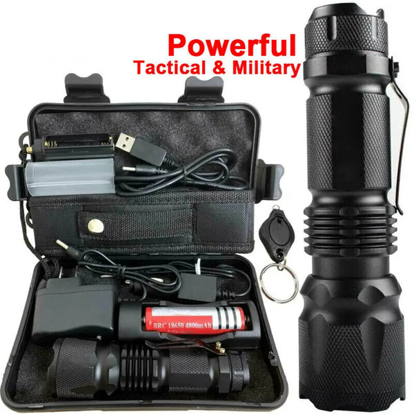 Zoomable LED Tactical Flashlight - 3 Modes