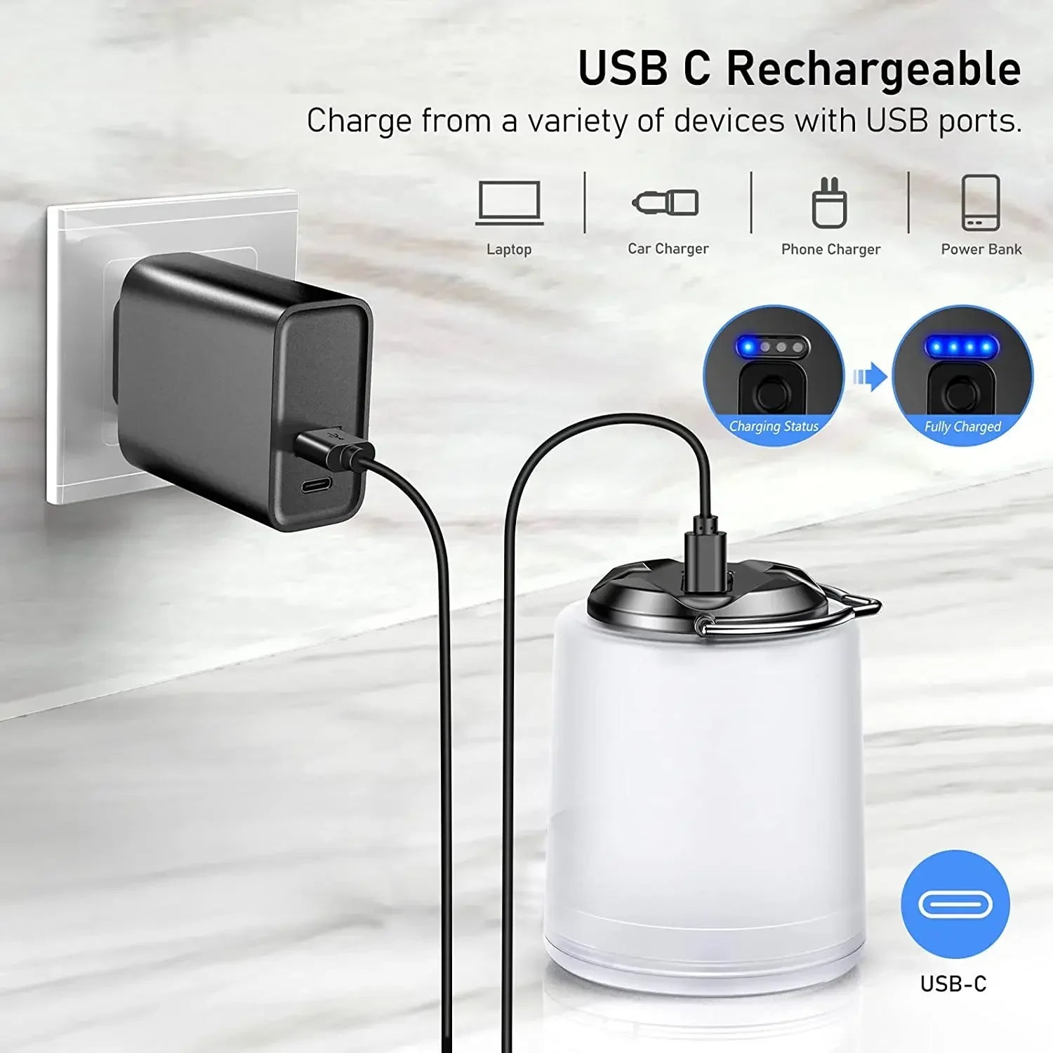 Rechargeable LED Camping Lantern – Super Bright & Portable