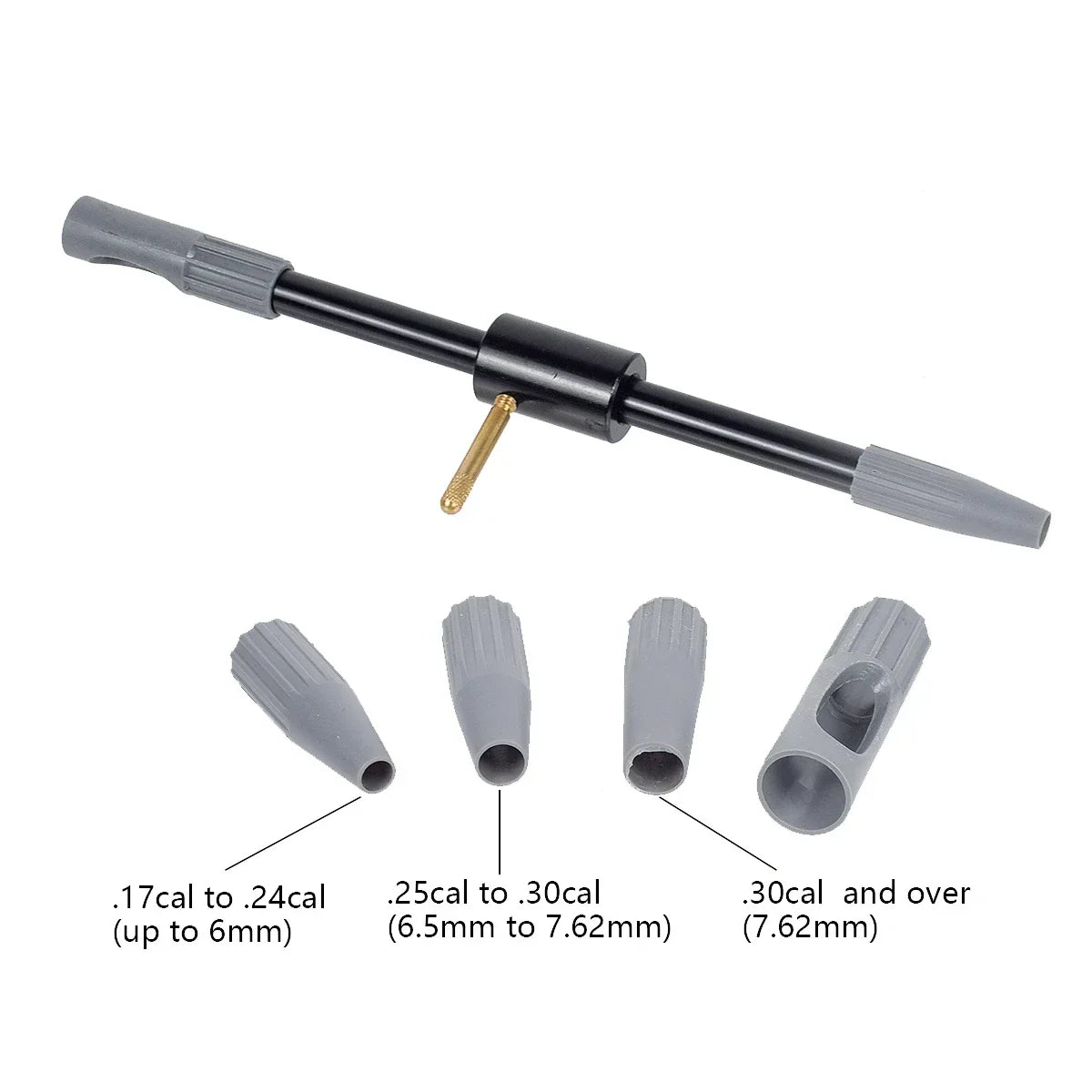 Universal Multi-Caliber Firearm Cleaning Guide Kit with Integrated Solport