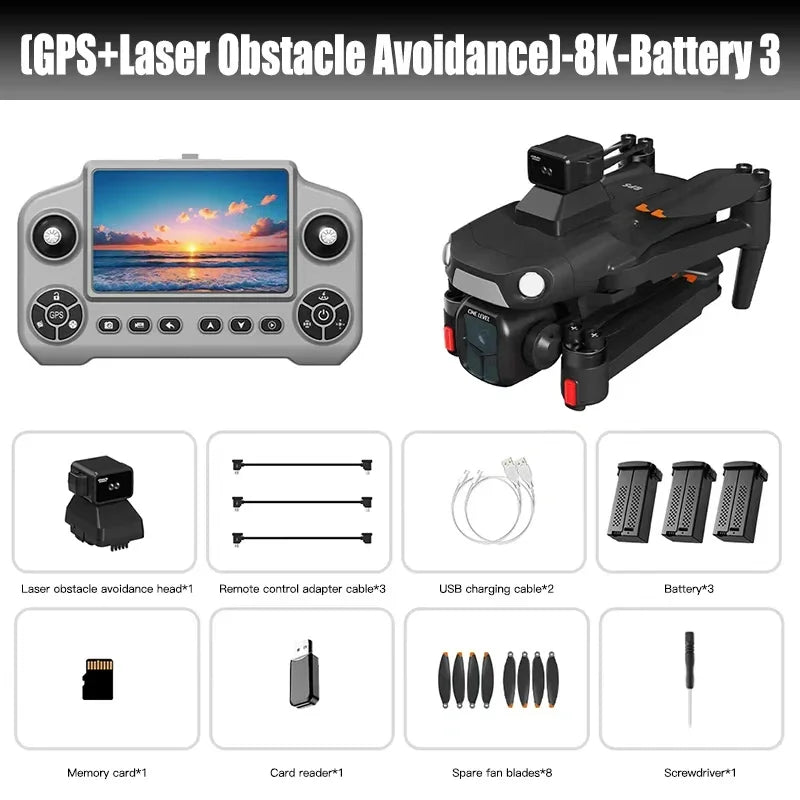 Xiaomi Mijia 8K GPS Drone with Laser Obstacle Avoidance, 3-Axis Gimbal & Screen Remote