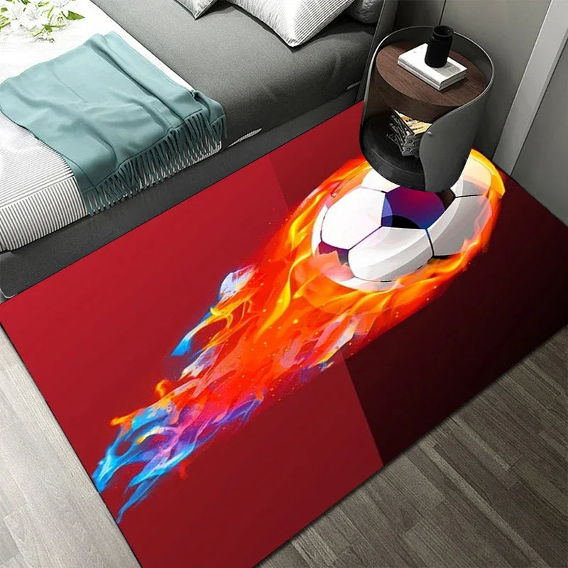 Football-Themed Rug – Home & Bedroom Decor