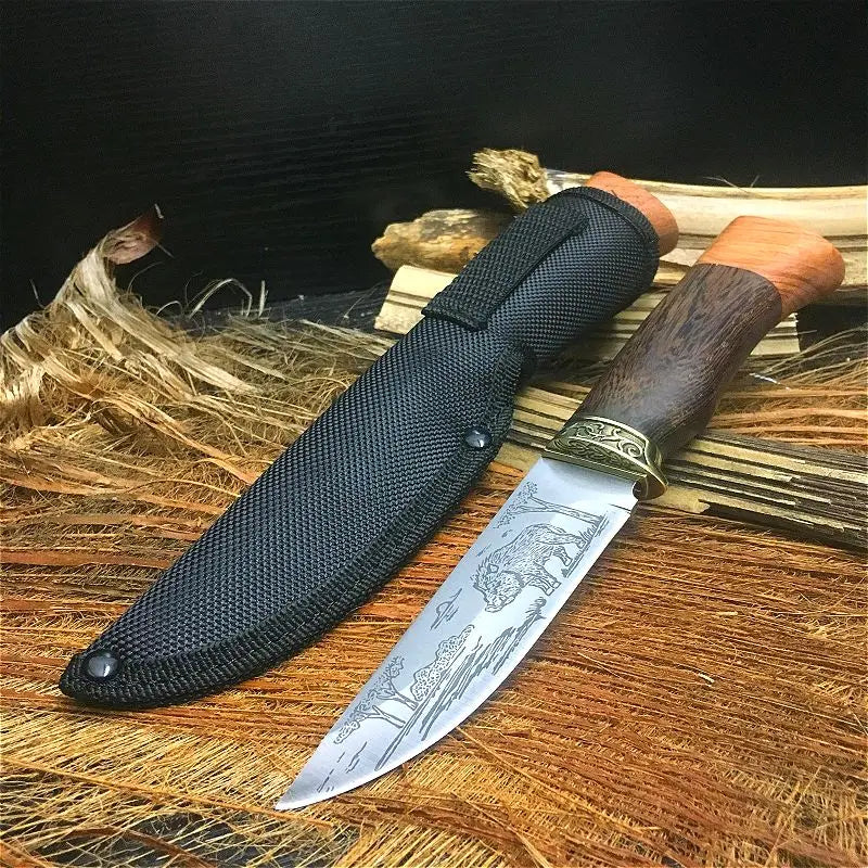 Classic Fixed Blade Knife – Rosewood Handle
