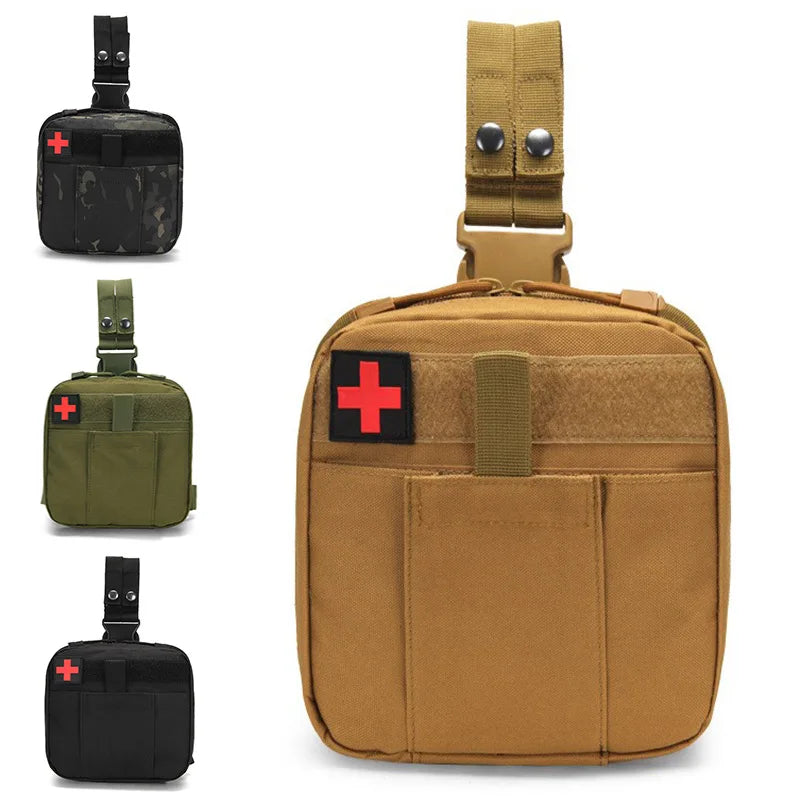 Tactical Drop-Leg Medical Pouch – MOLLE First Aid Thigh Pack for Outdoor & EDC | ORtactic
