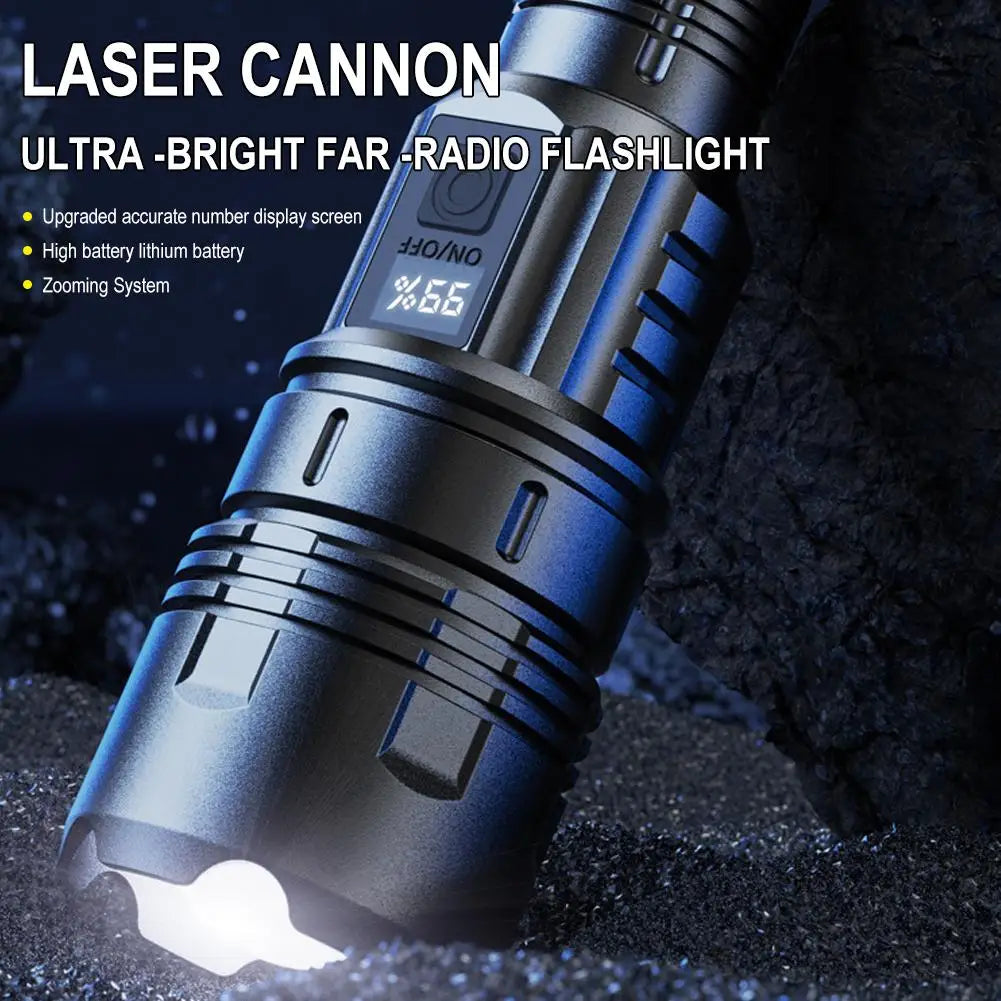 LED Tactical Flashlight - 1800mAh Rechargeable