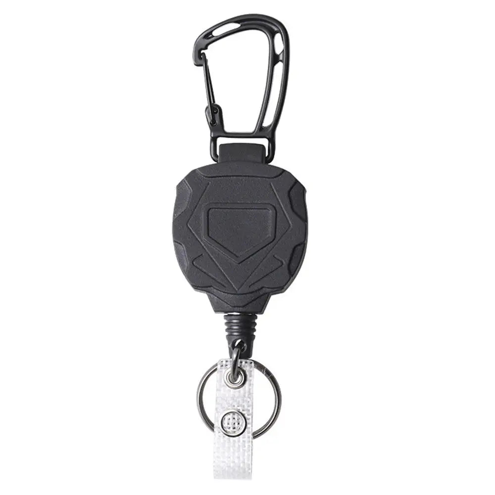 Tactical ID Badge Holder with Retractable Reel & Carabiner