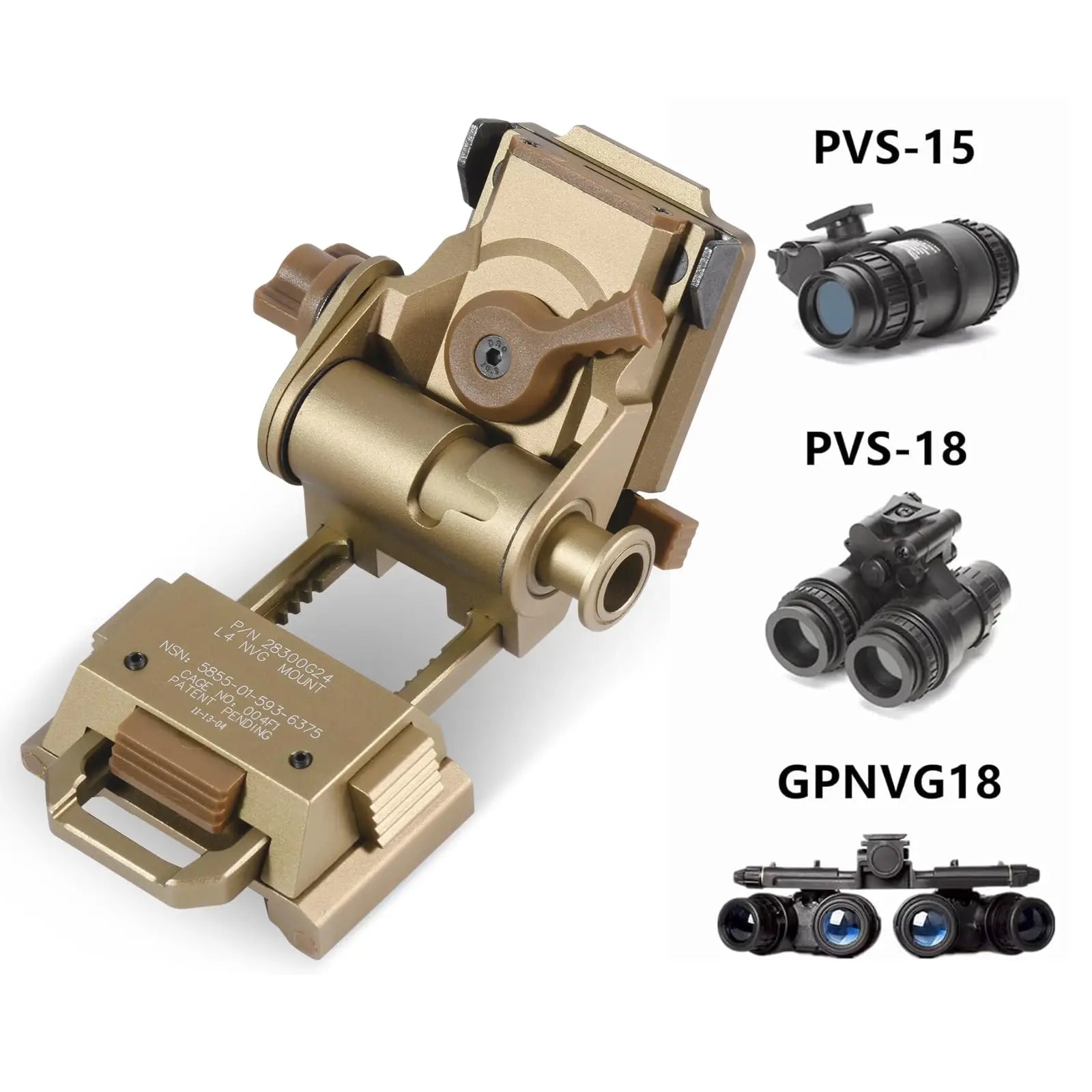 Helmet Mount – L4G24 Aluminum Bracket for Night Vision Goggles