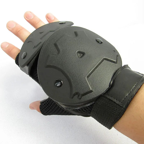 Anti-Riot Tactical Shell Gloves - Half-Finger