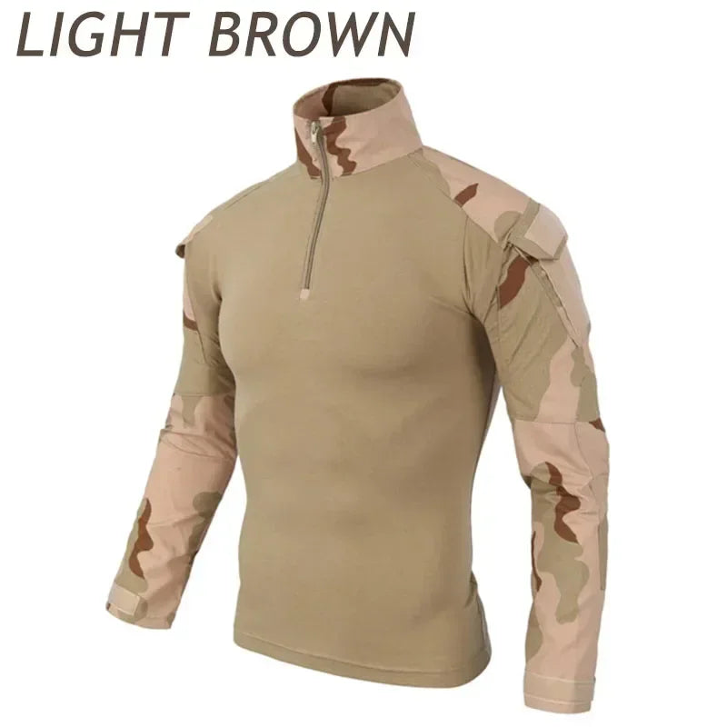 Tactical Camouflage Shirt – Breathable Military Combat Top for Outdoor & Airsoft