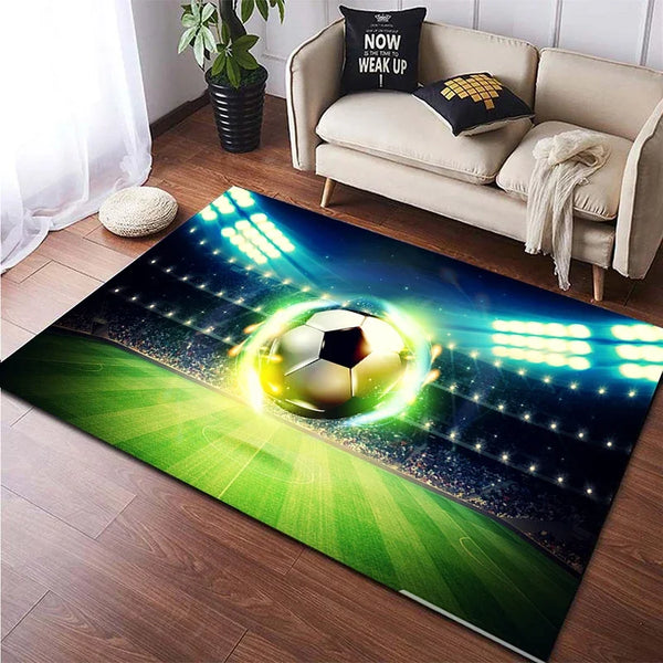Football-Themed Rug – Home & Bedroom Decor