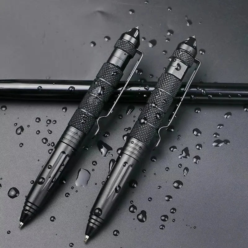 Aviation Aluminum Military Tactical Ballpoint Pen with Glass Breaker & Anti-Slip Grip