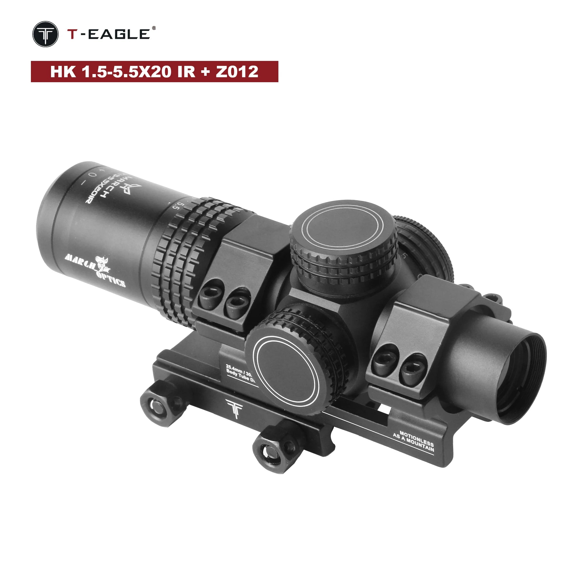 March HK 1.5-5.5x20IR Tactical Scope – Illuminated 2 MOA Dot for Air Rifle & Airsoft