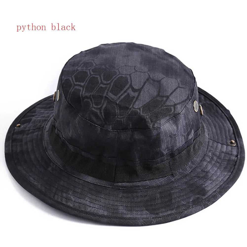 Adjustable Multi-Season Tactical Boonie Hat with Camouflage Options for Outdoor Activities