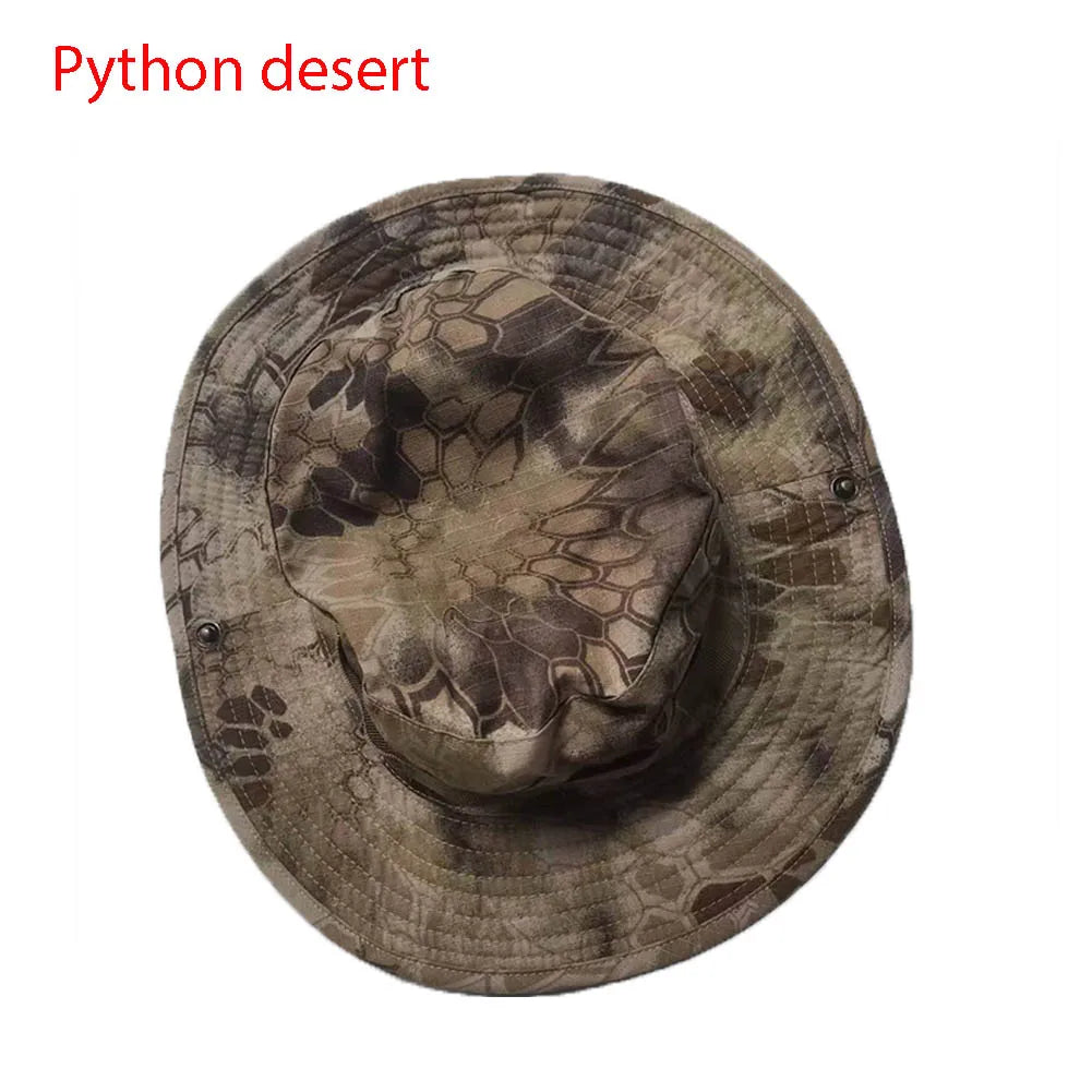 Adjustable Multi-Season Tactical Boonie Hat with Camouflage Options for Outdoor Activities