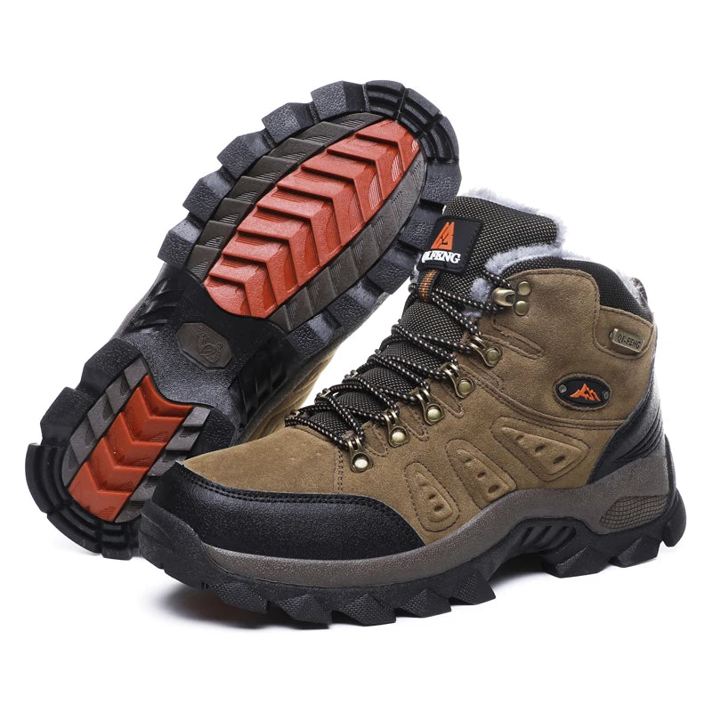 Durable Hiking Boots – Large Size, Non-Slip, and Warm for All-Season Outdoor Wear