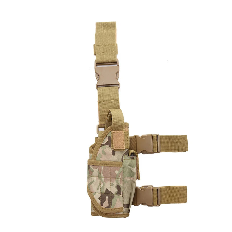 Universal 900D Nylon Drop Leg Tactical Holster with Mag Pouch | Right Hand