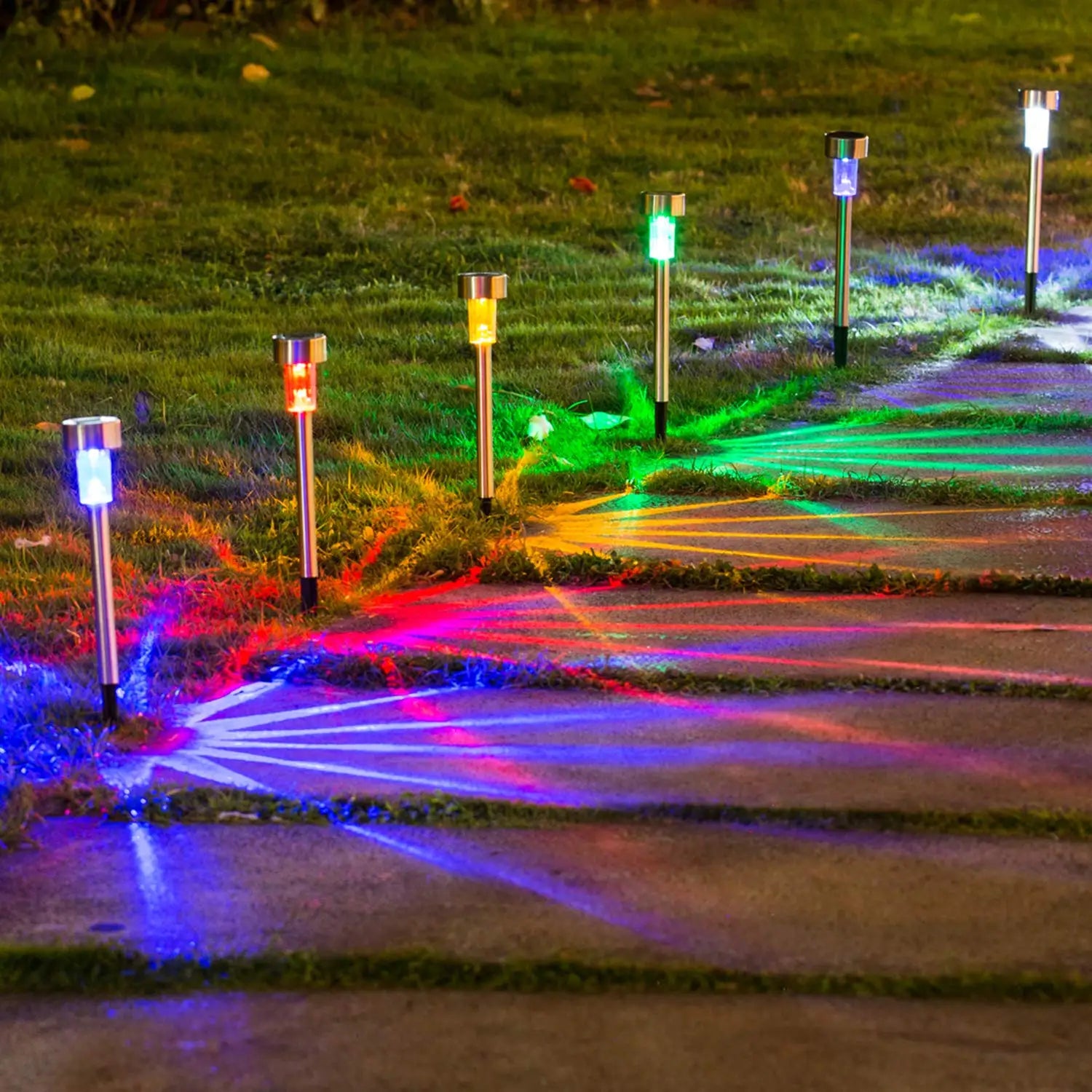 Solar-Powered Stainless Steel Lawn Light – IP65 Waterproof