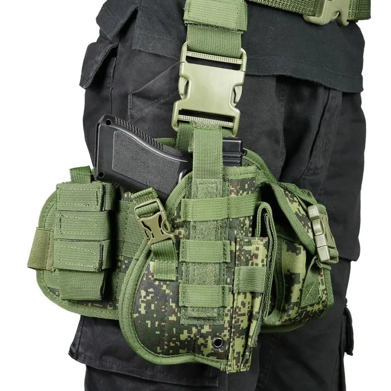 Jarhead Universal MOLLE Drop Leg Tactical Thigh Holster for Pistols