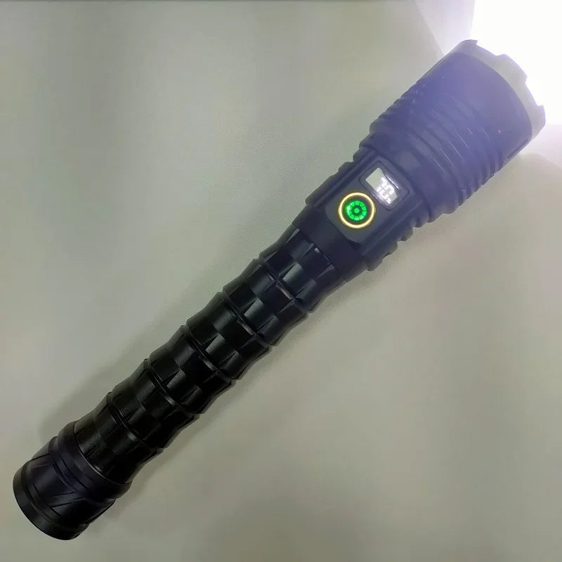 1000W LED Tactical Flashlight - 5000M Long Range, Rechargeable 10000mAh, Waterproof