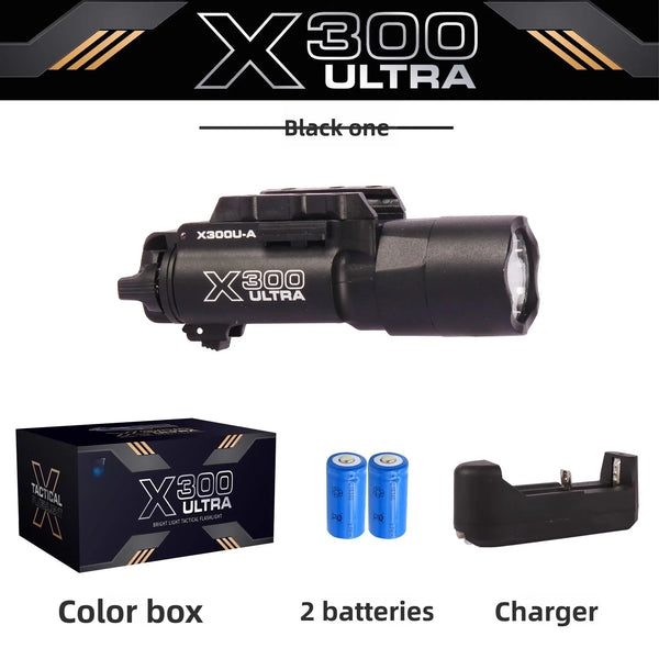 X300U-Style Tactical Pistol & Helmet Light | 500 Lumen Strobe LED Torch for Airsoft