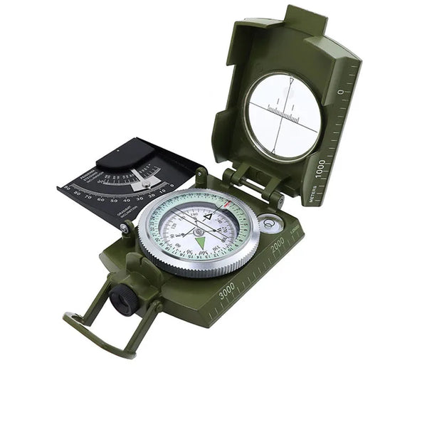 Military Sighting Compass with Inclinometer & Luminous Dial