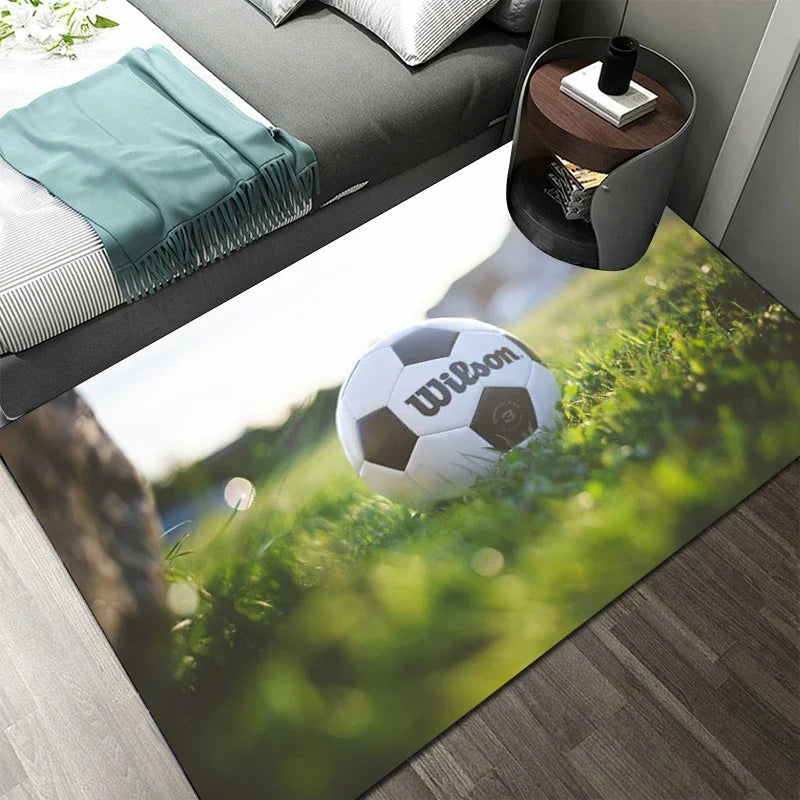 Football-Themed Rug – Home & Bedroom Decor