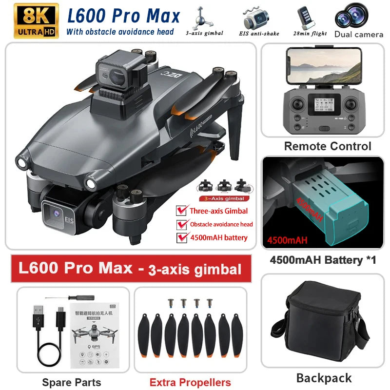 Advanced 8K UHD Camera Drone with Omnidirectional