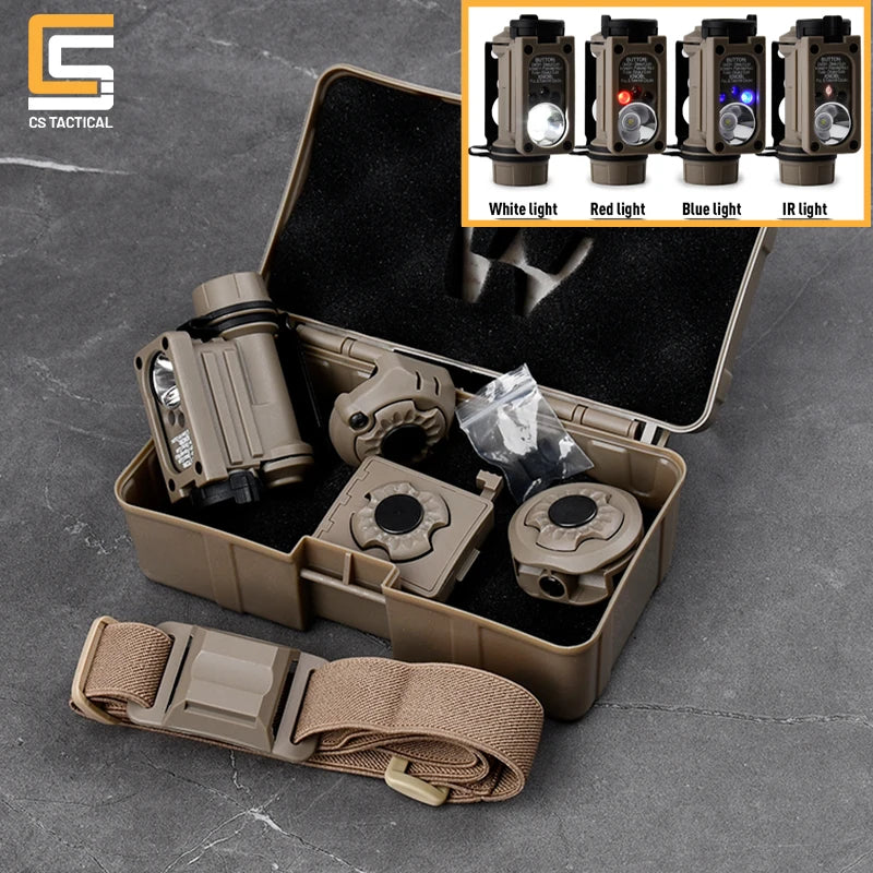 WADSN Sidewinder 2 Tactical Helmet Light – IR; Multi-Color LED for FAST Helmets