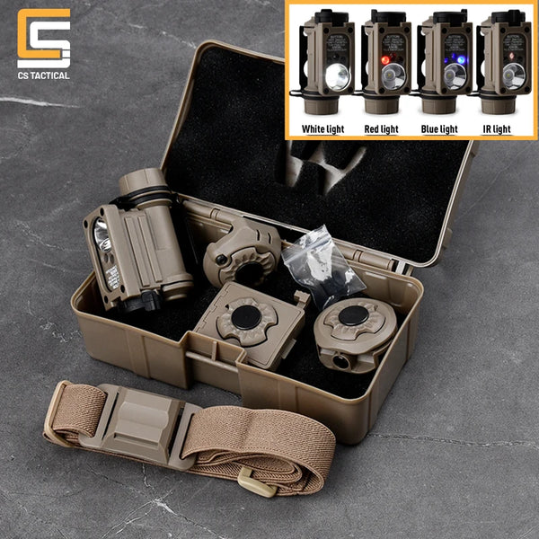 WADSN Sidewinder 2 Tactical Helmet Light – IR; Multi-Color LED for FAST Helmets