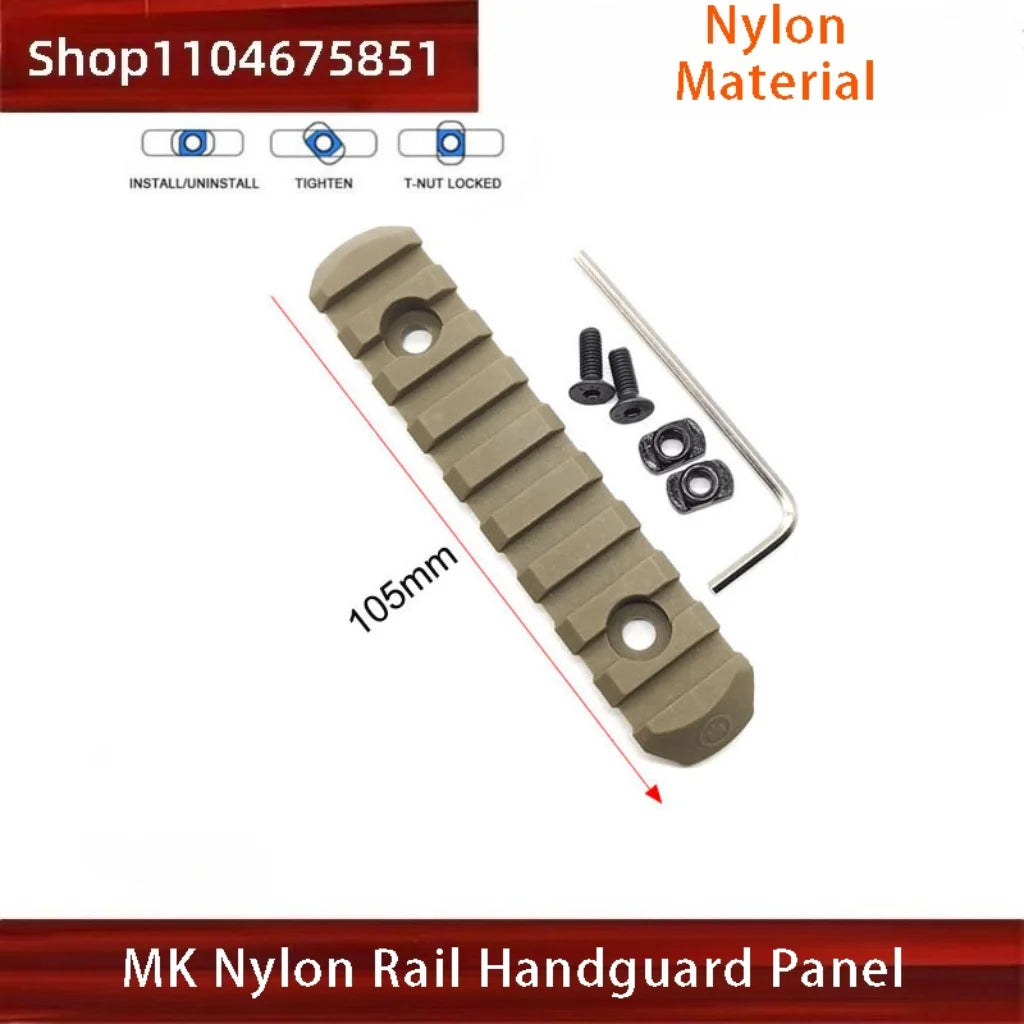 Tactical Picatinny Rail Handguard - MLOK/KEYMOD Compatible for Airsoft Wargame Rifles