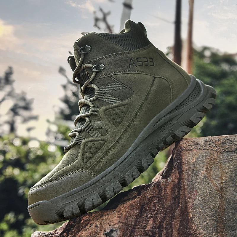 PHERON Men’s Tactical Desert Boots — Mid-Calf Hiking & Work Shoes