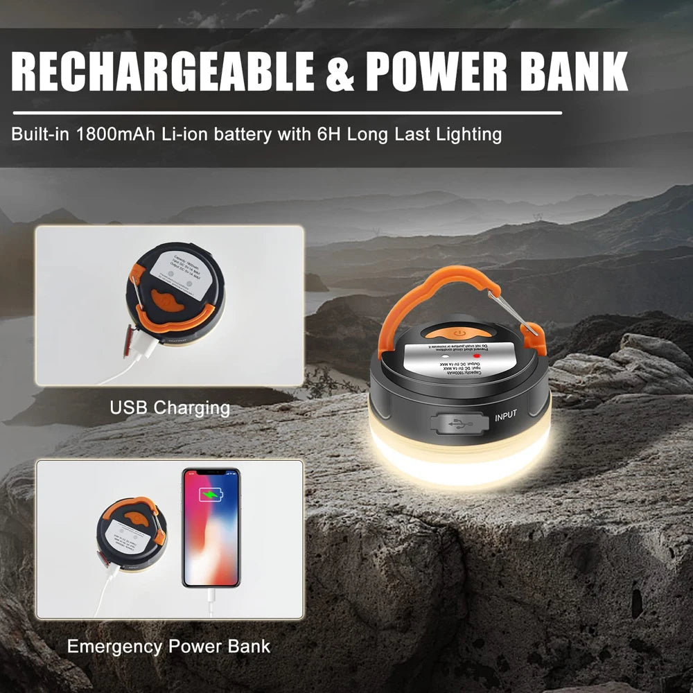 Rechargeable LED Camping Lantern – Compact, Powerful & Multi-Purpose