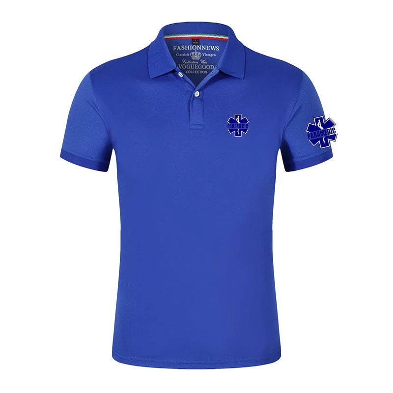 Men's EMT Paramedic Print Quick-Dry Breathable Short Sleeve Polo Shirt