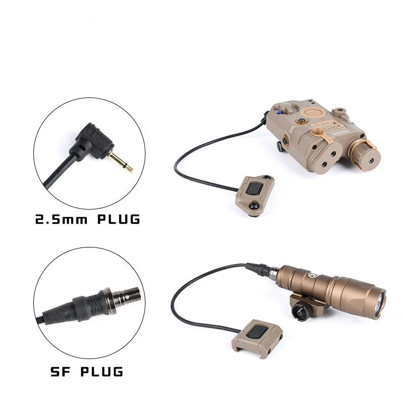 WADSN Tactical Dual Function Pressure Remote Switch for PEQ15, DBAL A2, M600 Flashlight