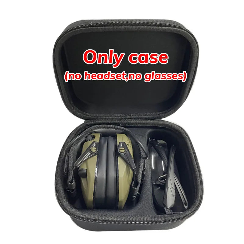 Hard EVA Protective Case for Shooting Earmuffs & Safety Glasses