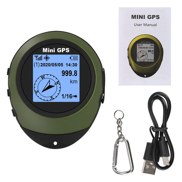 Mini Handheld Satellite GPS Navigator with Altitude, Compass & Waypoint Tracking