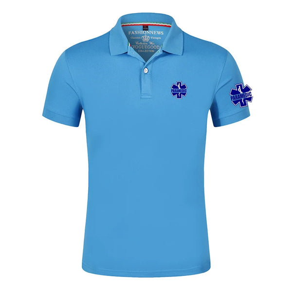 Men's EMT Paramedic Print Quick-Dry Breathable Short Sleeve Polo Shirt