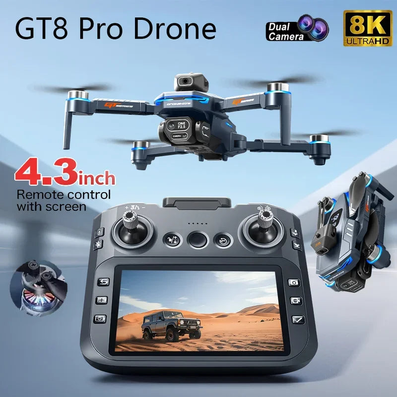 GT8 GPS Drone 4K Camera | 5G WiFi FPV Quadcopter with Obstacle Avoidance