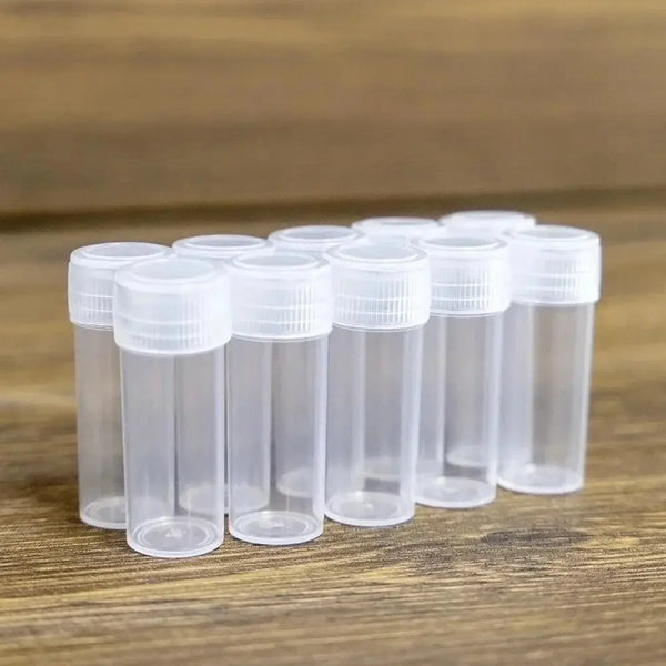 5ml Plastic Sample Bottles with Leak-Proof Caps – 20/100/200 Pack